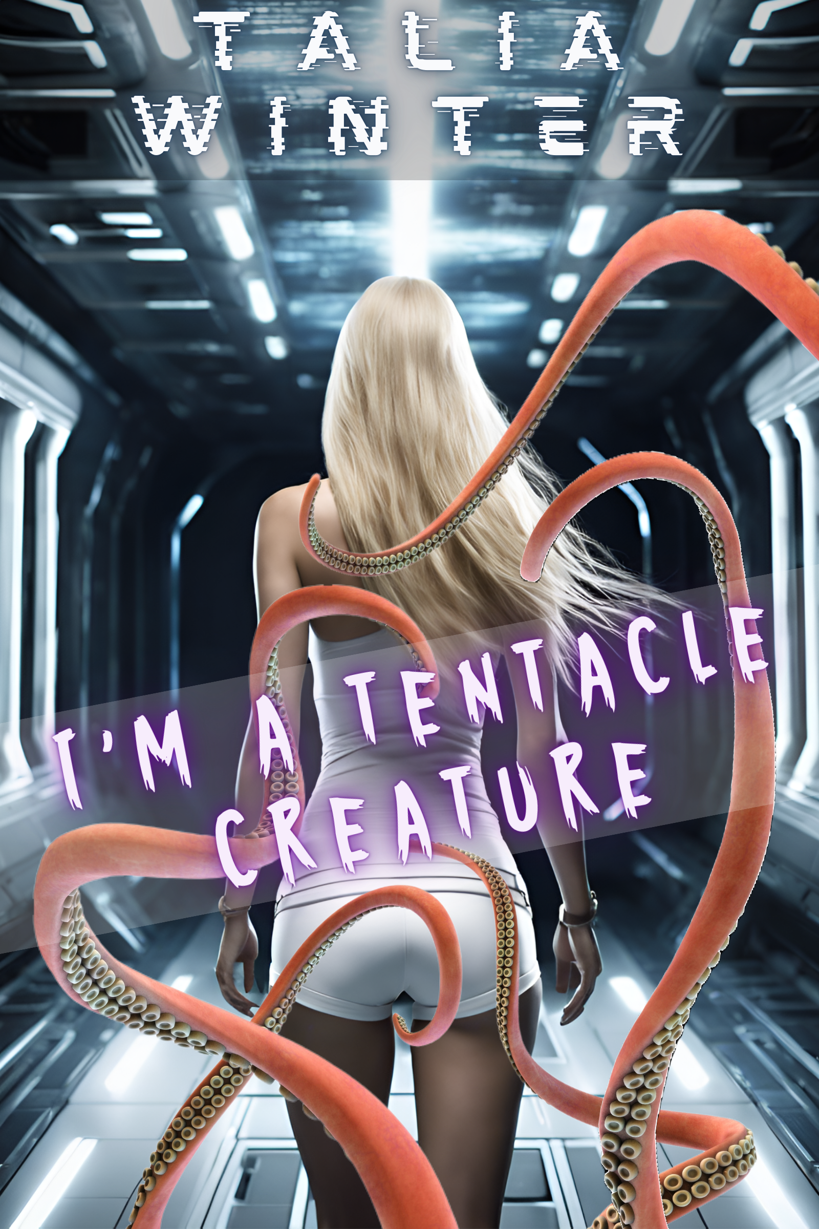 Cover art for "I'm a Tentacle Creature": Tentacles reaching out towards a woman walking away.